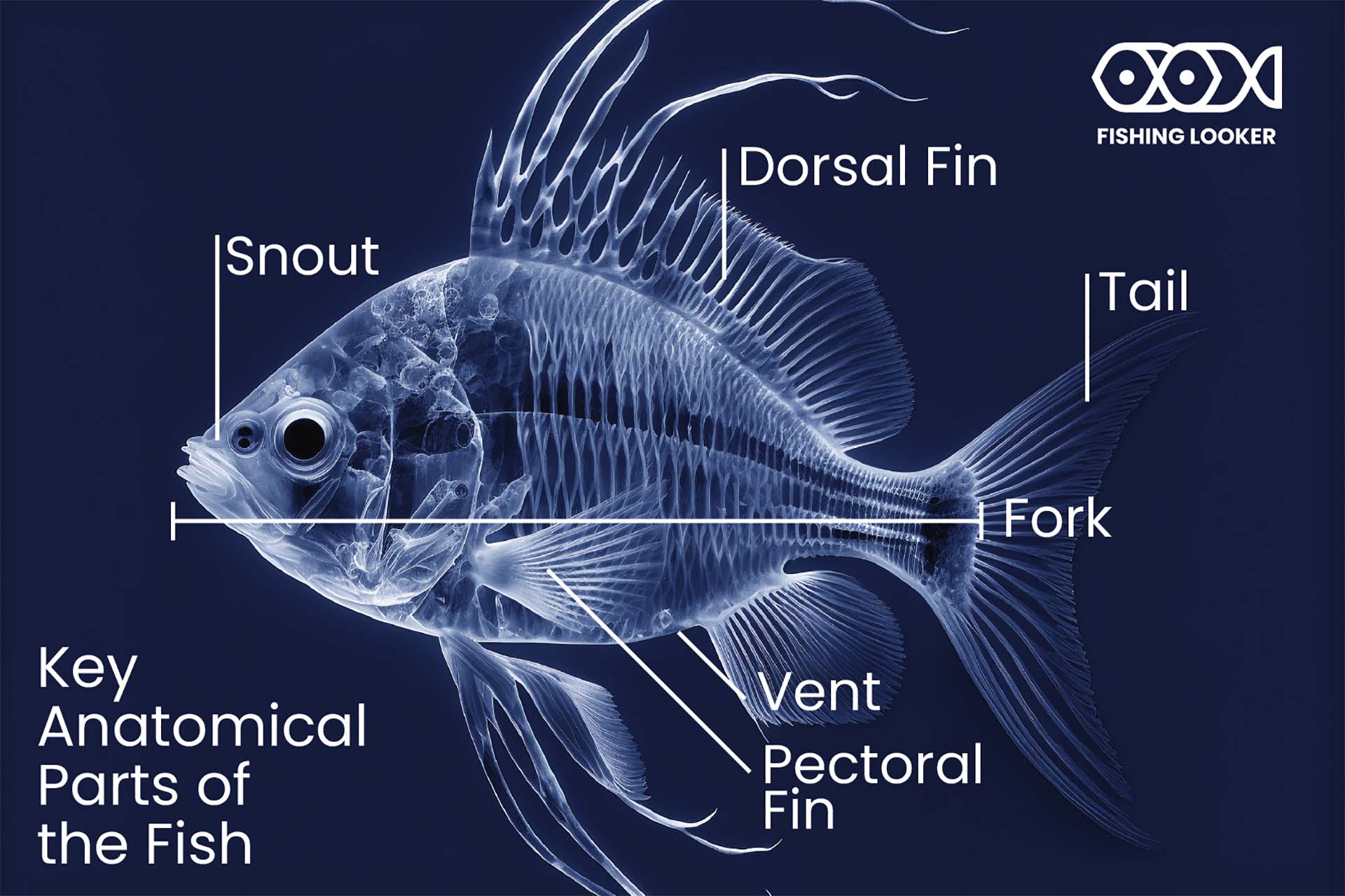 Key anatomical parts of the fish