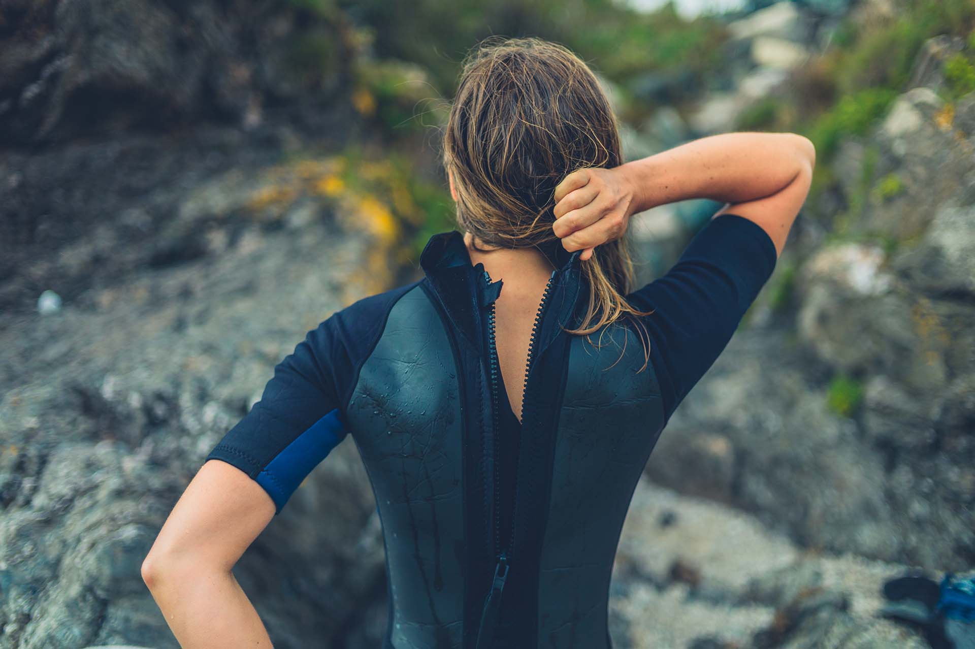 Woman in a wetsuit